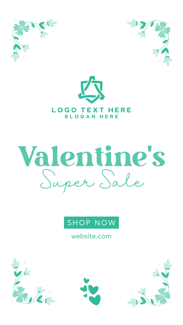 Valentines Day Super Sale Instagram Story Design Image Preview