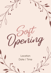 Soft Opening Minimalist Flyer Design