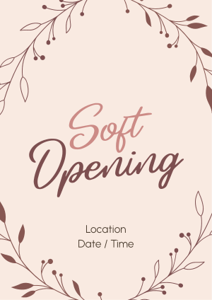 Soft Opening Minimalist Flyer Image Preview