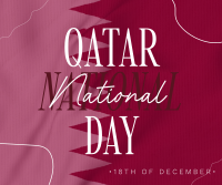 Qatar National Day Greeting Facebook Post Design