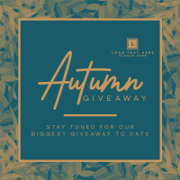 Leafy Fall Giveaway Instagram Post Design