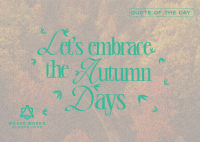 Trendy Autumn Greeting Postcard Image Preview