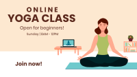 Online Yoga Facebook Event Cover Design