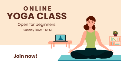 Online Yoga Facebook event cover Image Preview