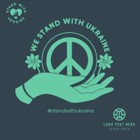 Ukraine Peace Hand Linkedin Post Design