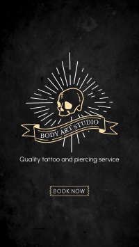 Tattoo and Piercing Facebook Story Design