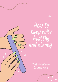 How to keep nails healthy Poster Design