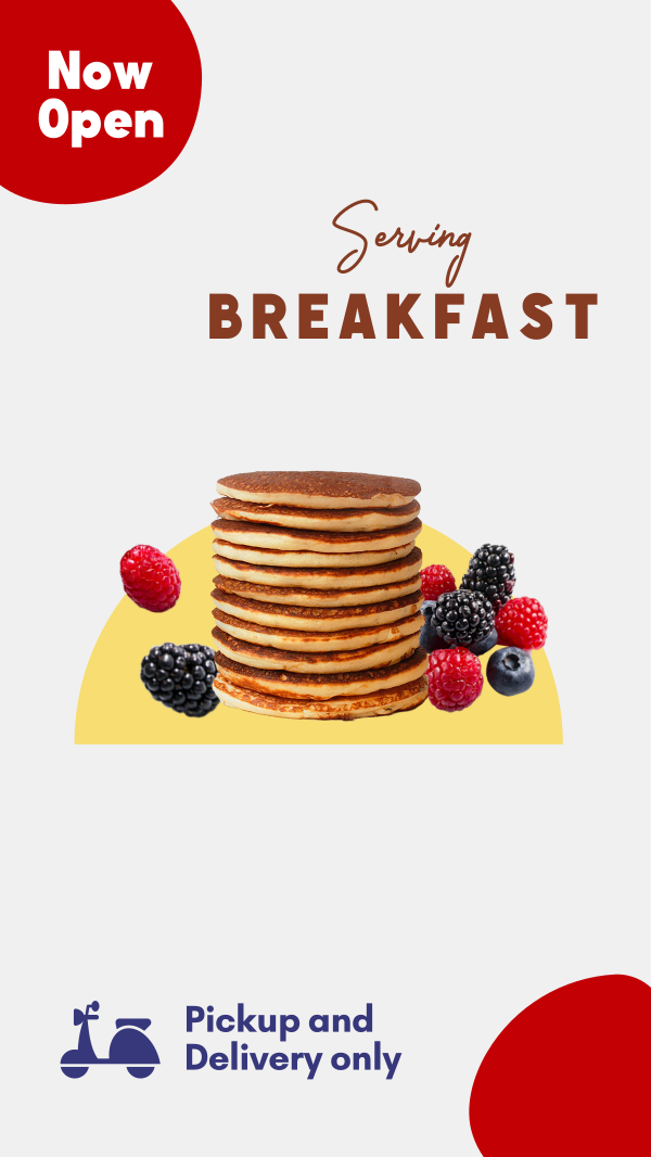 New Breakfast Diner Facebook Story Design