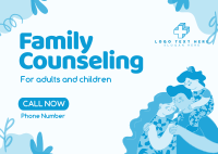 Quirky Family Counseling Service Postcard Image Preview