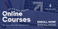 Online Courses Enrollment Twitter post Image Preview