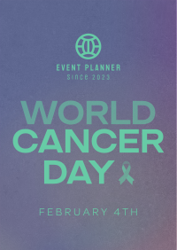 Minimalist World Cancer Day Poster Design