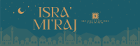 Elegant Isra and Mi'raj Twitter Header Image Preview