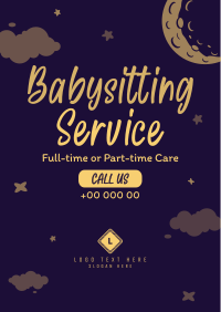 Cute Babysitting Services Poster Image Preview