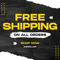 Grunge Shipping Discount Instagram Post Design