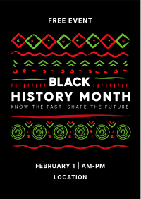 Black History Month Pattern Flyer Design