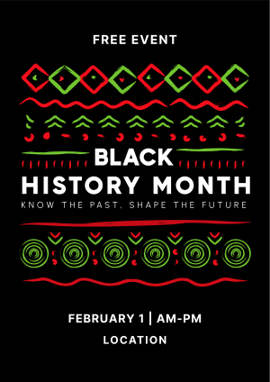 Black History Month Pattern Flyer Image Preview