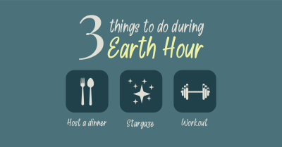 Earth Hour Activities Facebook ad Image Preview