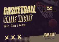 Basketball Game Night Postcard Image Preview