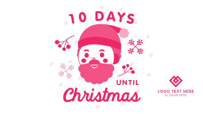Cute Santa Countdown Facebook event cover Image Preview