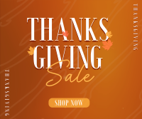 Thanksgiving Autumn Shop Sale Facebook Post Design