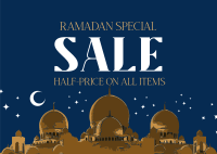 Celebrating Ramadan Sale Postcard Design