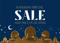 Celebrating Ramadan Sale Postcard Image Preview