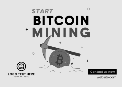 Start Crypto Mining Postcard Image Preview