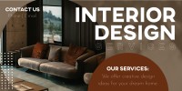 Interior Design Services Twitter Post Design