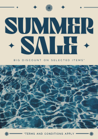 Retro Summer Sale Poster Design