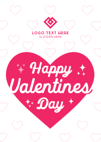 Sweet Valentines Greeting Poster Design