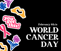 Cancer Day Stickers Facebook post Image Preview