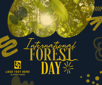 Doodle Shapes Forest Day Facebook post Image Preview