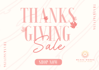 Thanksgiving Autumn Shop Sale Postcard Image Preview