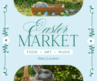 Flowery Easter Market Facebook Post Design