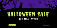 Spooky Midnight Sale Twitter Post Design