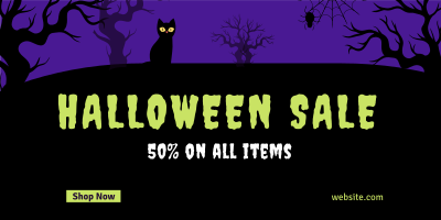 Spooky Midnight Sale Twitter Post Image Preview