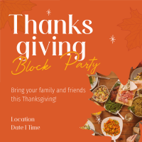 Thanksgiving Block Party Instagram post Image Preview
