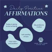 Affirmations To Yourself Instagram Post Design