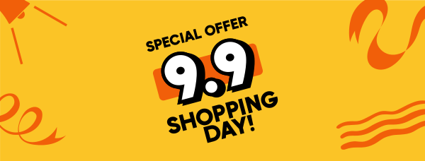 9.9 Shopping Day Facebook Cover Design Image Preview