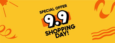 9.9 Shopping Day Facebook cover Image Preview