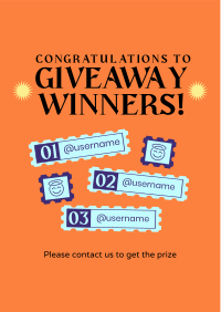 Giveaway Winners Stamp Flyer Image Preview