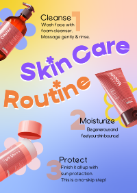 Skin Care Routine Flyer Design
