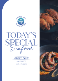 Minimal Seafood Restaurant  Poster Image Preview
