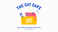 Cat Cafe Facebook Event Cover Design