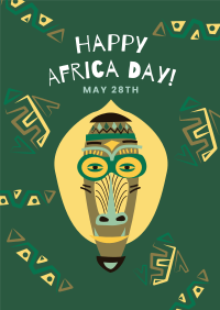 African Mask Poster Design