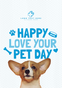 Wonderful Love Your Pet Day Greeting Poster Design