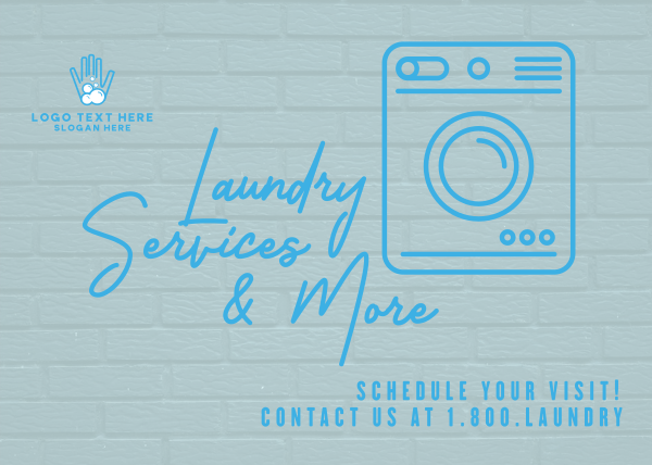 Laundry Wall Postcard Design Image Preview