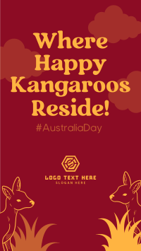 Fun Kangaroo Australia Day TikTok Video Design