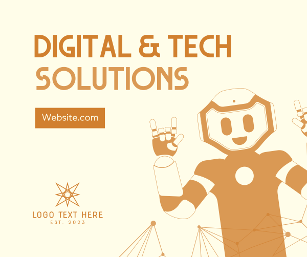 Digital & Tech Solutions Facebook Post Design Image Preview