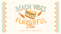 Flavorful Bites at the Beach Facebook Event Cover Design